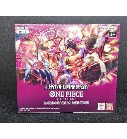 One Piece Card Game A Fist of Divine Speed (OP-11) Booster Display
